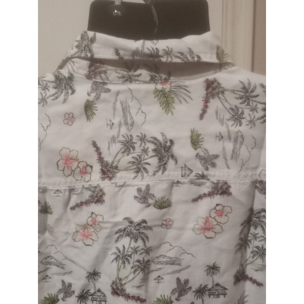 Tommy Bahama Mens Medium M Linen Cotton Short Sleeve Button Up Hawaiian Shirt - Picture 7 of 13